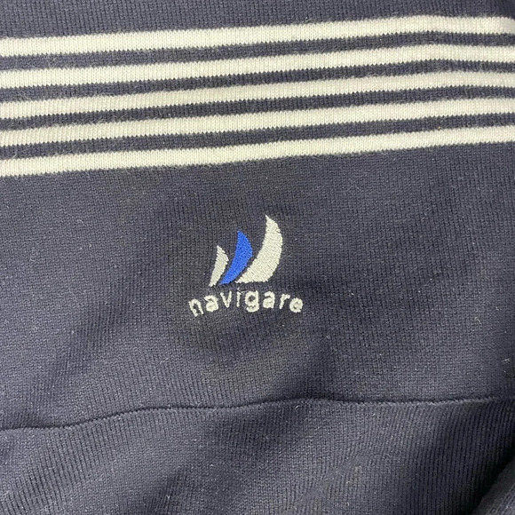 Navigare Cotton blue & white Crew neck sweater, size XL - Picture 4 of 7